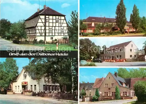 AK / Ansichtskarte Duebener Heide Fachwerkhaus Gaststaette Dorfmotive Kat. Dueben