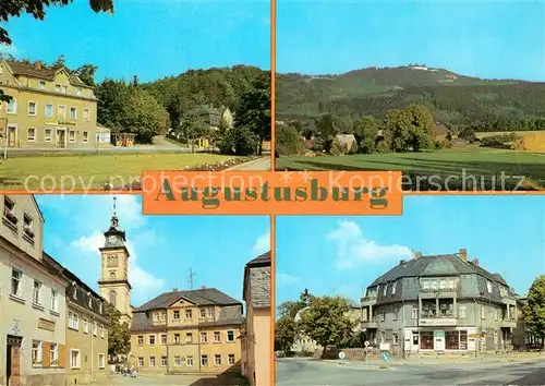AK / Ansichtskarte Augustusburg Kommissions Gaststaette zum Schlossberg Eppendorf Augustusburg Markt Karl Marx Strasse Kat. Augustusburg