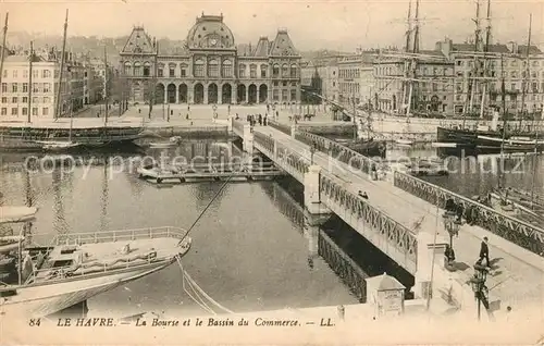 AK / Ansichtskarte Le Havre La Bourse et Bassin du Commerce Kat. Le Havre