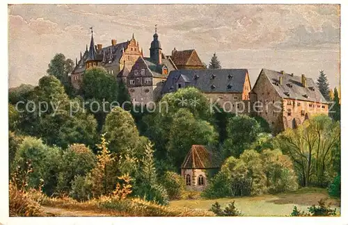 AK / Ansichtskarte Schloss Eisenbach Kuenstlerkarte K. Lindegreen Kat. Lauterbach (Hessen)