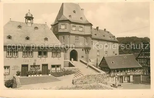 AK / Ansichtskarte Idstein Rathaus und Burgtor Kat. Idstein