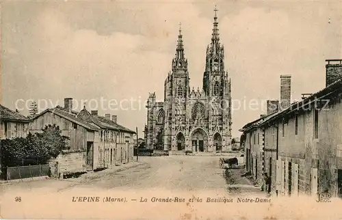 AK / Ansichtskarte Lepine Grande Rue et la Basilique Notre Dame Kat. Lepine