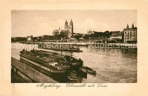 AK / Ansichtskarte Magdeburg Elbpartie mit Dom Kat. Magdeburg