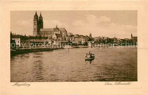 AK / Ansichtskarte Magdeburg Dom Elbpartie Kat. Magdeburg