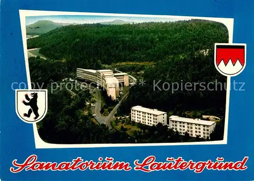 AK / Ansichtskarte Schwabthal Sanatorium Lautergrund Fliegeraufnahme Kat. Bad Staffelstein