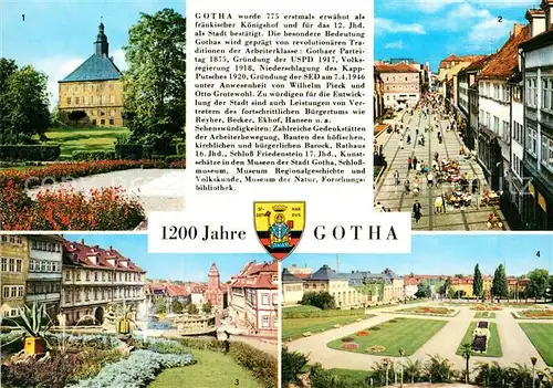 AK / Ansichtskarte Gotha Thueringen Schloss Friedenstein Neumarkt Erfurter Str Wasserkunst Rathaus Orangerie Kat. Gotha