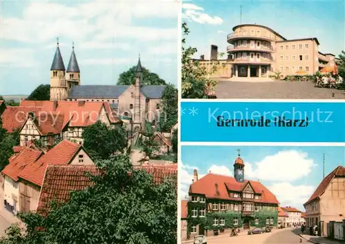 AK / Ansichtskarte Gernrode Harz Am Spittelsplatz FDGB Erholungsheim Fritz Heckert Rathaus Kat. Gernrode Harz