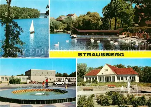 AK / Ansichtskarte Strausberg Brandenburg Am Straus See Haus der NVA Klub am See Park der Solidaritaet Kat. Strausberg