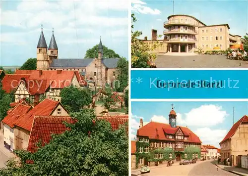 AK / Ansichtskarte Gernrode Harz Am Spittelsplatz FDGB Erholungsheim Fritz Heckert Rathaus Kat. Gernrode Harz