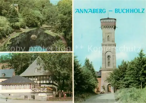 AK / Ansichtskarte Annaberg Buchholz Erzgebirge Waldschloesschenpark HOG Frohnauer Hammer Poehlberg Aussichtsturm Kat. Annaberg