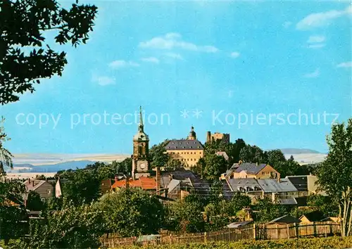 AK / Ansichtskarte Frauenstein Brand Erbisdorf Stadtblick mit Schloss und Burgruine Kat. Brand Erbisdorf