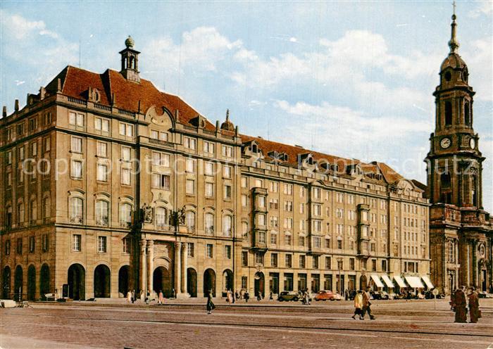 Ak Ansichtskarte Dresden Haus Altmarkt Mit Kreuzkirche Kat