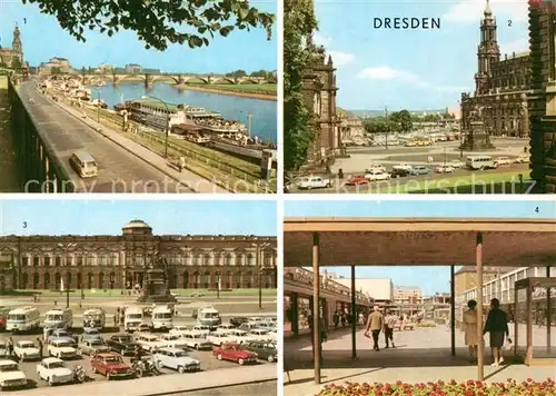 AK / Ansichtskarte Dresden Bruehlsche Terrasse Theaterplatz Sempergalerie Einkaufszentrum Webergasse Kat. Dresden Elbe