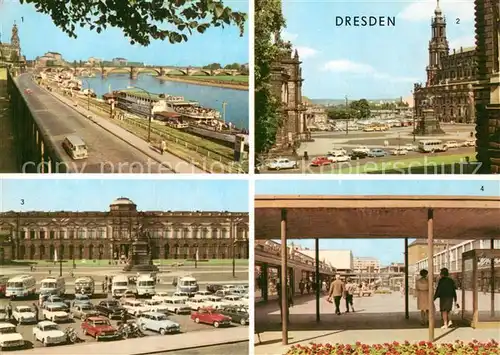 AK / Ansichtskarte Dresden Bruehlsche Terrasse Theaterplatz Sempergalerie Einkaufszentrum Webergasse Kat. Dresden Elbe