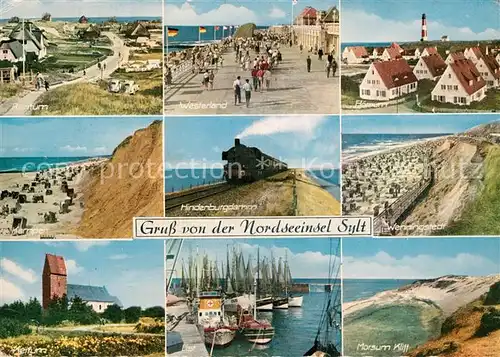 AK / Ansichtskarte Insel Sylt Rantum Westerland Hoernum Kampen Hindenburgdamm Wenningstedt Keitum List Morsum Kliff Kat. Westerland