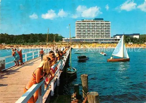AK / Ansichtskarte Timmendorfer Strand Seebruecke mit Hotel und Kongresszentrum Maritim Kat. Timmendorfer Strand