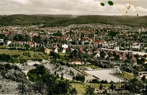 AK / Ansichtskarte Lahr Baden Panorama mit Schwimmbad