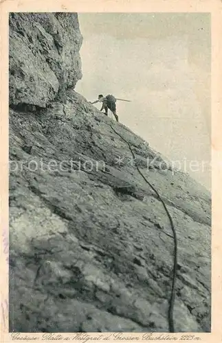 AK / Ansichtskarte Bergsteigen Klettern Gesaeuse Grosser Buchstein Platte am Westgrat  Kat. Bergsteigen