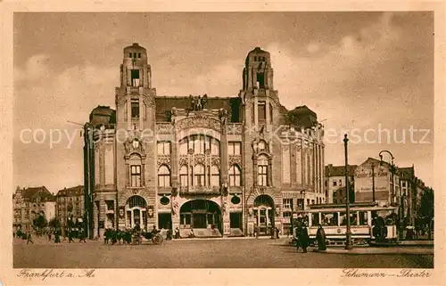 AK / Ansichtskarte Strassenbahn Frankfurt am Main Schumann Theater  Kat. Strassenbahn