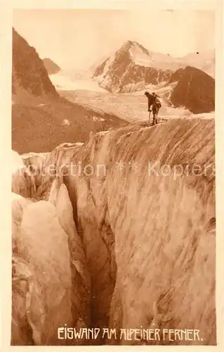 AK / Ansichtskarte Bergsteigen Klettern Eiswand Alpeiner Ferner  Kat. Bergsteigen