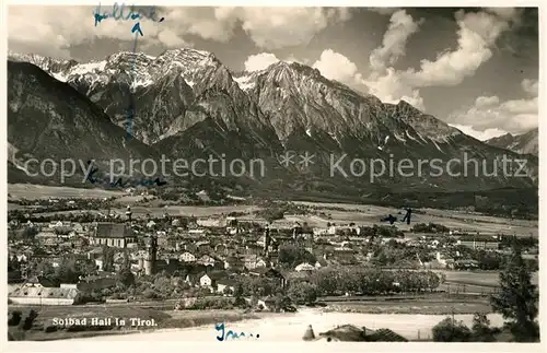 AK / Ansichtskarte Hall Tirol Fliegeraufnahme Solbad Kat. Hall in Tirol