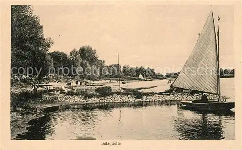 AK / Ansichtskarte Magdeburg Salzquelle Segelboot Kat. Magdeburg