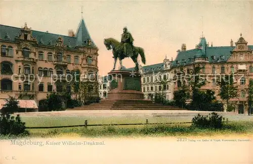 AK / Ansichtskarte Magdeburg Kaiser Wilhelm Denkmal Kat. Magdeburg