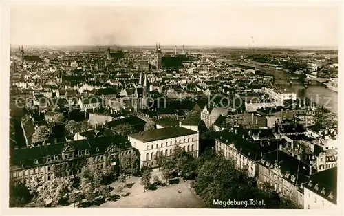 AK / Ansichtskarte Magdeburg Fliegeraufnahme Kat. Magdeburg