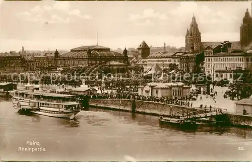 AK / Ansichtskarte Mainz Rhein Rheinpartie