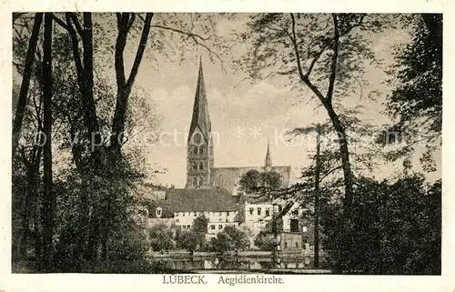 AK / Ansichtskarte Luebeck Aegidienkirche Kat. Luebeck