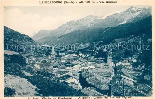 AK / Ansichtskarte Lanslebourg Mont Cenis Vue generale Glacier du Charbonnel Glacier du Roc des Pignes Alpes Kat. Lanslebourg Mont Cenis