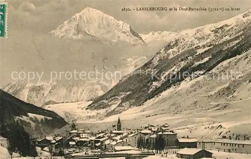 AK / Ansichtskarte Lanslebourg Mont Cenis Vue generale et la Dent Parrachee en hiver Kat. Lanslebourg Mont Cenis