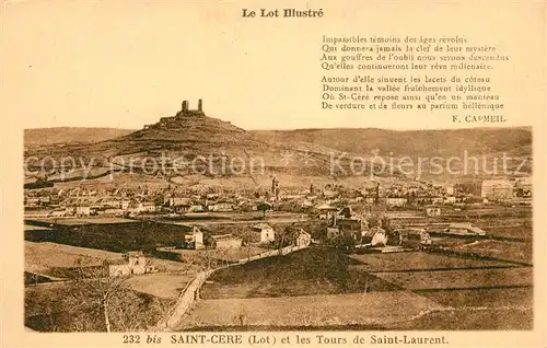 AK / Ansichtskarte Saint Cere et les Tours de Saint Laurent Kat. Saint Cere