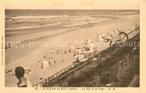 AK / Ansichtskarte Mimizan Plage La Mer et la Plage Kat. Mimizan Landes