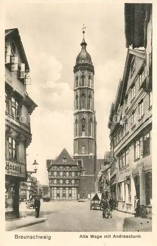 AK / Ansichtskarte Braunschweig Alte Waage mit Andreasturm Kat. Braunschweig