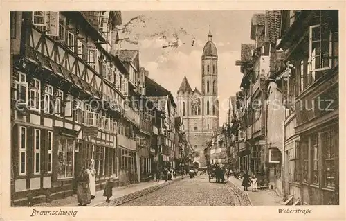 AK / Ansichtskarte Braunschweig Weberstrasse Kirche Kat. Braunschweig