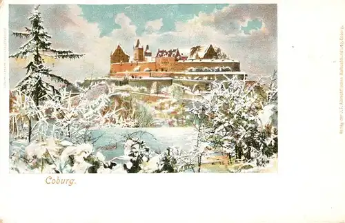AK / Ansichtskarte Coburg Winterpanorama mit Veste Kuenstlerkarte Kat. Coburg