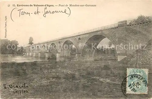 AK / Ansichtskarte Valence d Agen Pont de Mondou sur Garonne