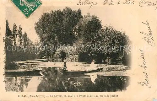 AK / Ansichtskarte Niort La Sevres en aval des Pont Mains au mois de Juillet Kat. Niort