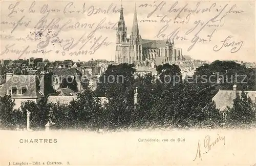 AK / Ansichtskarte Chartres Eure et Loir Cathedrale vue du Sud Kat. Chartres