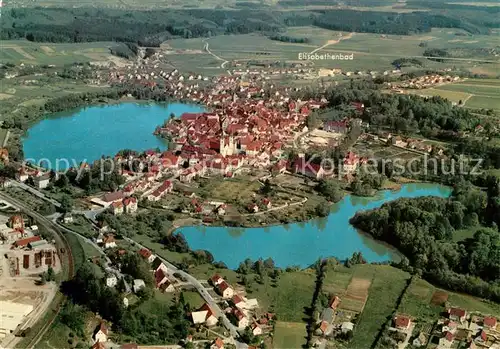 AK / Ansichtskarte Bad Waldsee Fliegeraufnahme Stadtsee Schloss See Kat. Bad Waldsee