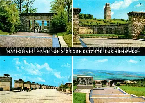 AK / Ansichtskarte Buchenwald Weimar Gedenkstaette Stelenweg Ringgrab Glockenturm Kat. Weimar