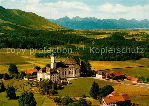 AK / Ansichtskarte Steingaden Oberbayern Wieskirche Fliegeraufnahme Kat. Steingaden