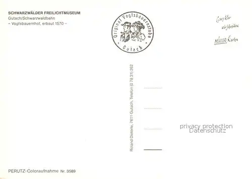 AK / Ansichtskarte Gutach Schwarzwald Vogtsbauernhof Kat. Gutach