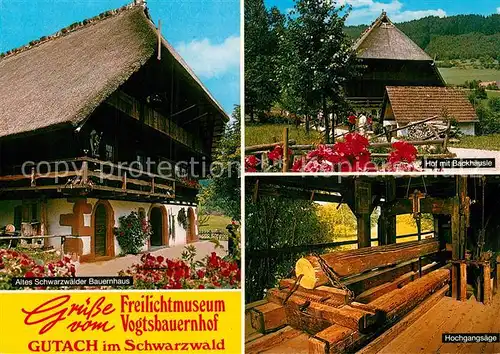 AK / Ansichtskarte Gutach Schwarzwald Altes Schwarzwaelder Bauernhaus Hof Backhaeusle  Kat. Gutach