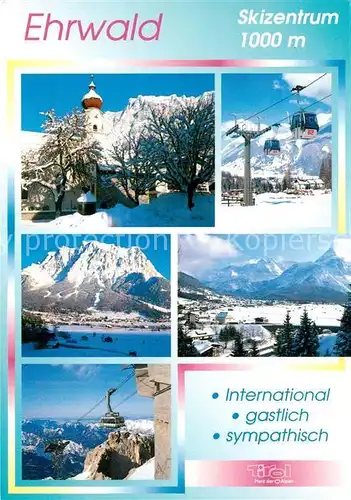 AK / Ansichtskarte Ehrwald Tirol Skizentrum  Luftseilbahn