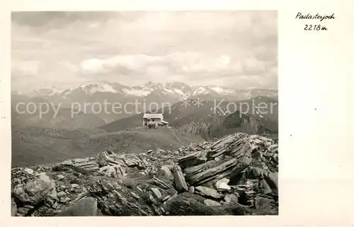AK / Ansichtskarte Padasterjoch Naturfreundehaus mit Zillertaler Alpen Kat. Neustift im Stubaital