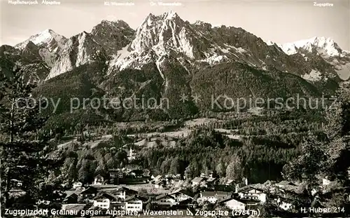 AK / Ansichtskarte Grainau mit Alpspitze Waxenstein und Zugspitze Kat. Grainau