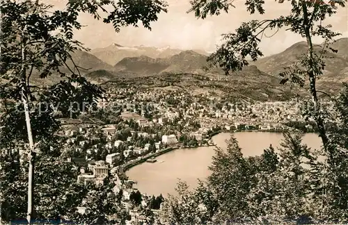 AK / Ansichtskarte Lugano Lago di Lugano mit Monte San Salvatore