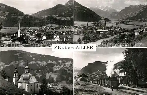AK / Ansichtskarte Zell Ziller Tirol Panorama Kirche Bahnhof Kat. Zell am Ziller